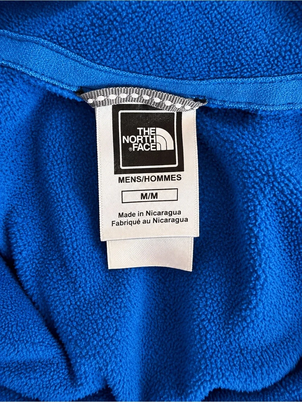 The North Face Men’s Medium Blue Fleece 1/4 Zip Pullover Jacket Outdoor
